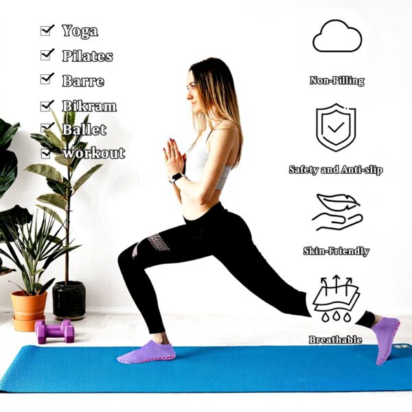 Calzini antiscivolo yoga pilates ruitao cotone grip unisex