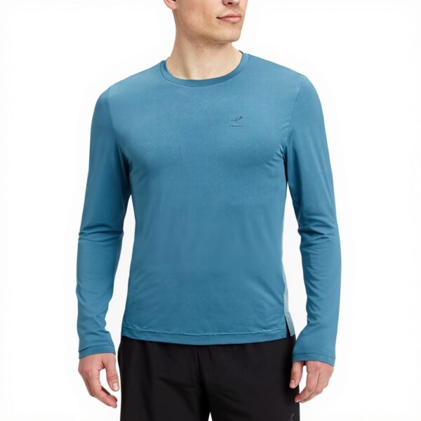 Maglietta sportiva Energetics Alois LS uomo blu petrol