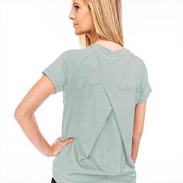 Maglietta sportiva donna Franklin Sports V-neck aloe comoda