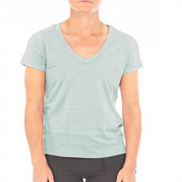 Maglietta sportiva donna Franklin Sports V-neck aloe comoda