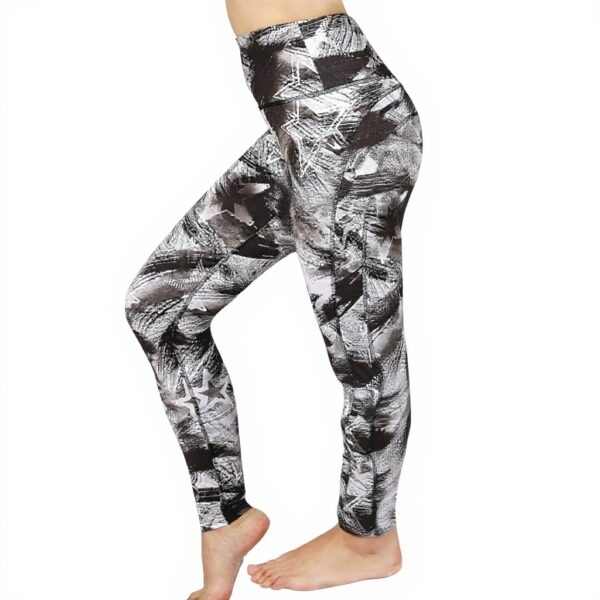 Leggings da donna Neonysweets stampati elastici yoga fitness