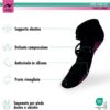 Calzini Yoga Antiscivolo Donna PRS Grip Traspiranti Nero