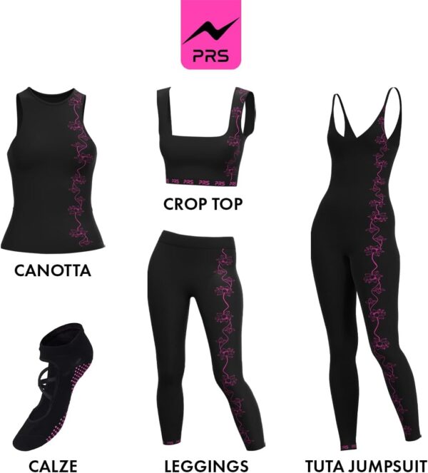 Calzini Yoga Antiscivolo Donna PRS Grip Traspiranti Nero-6