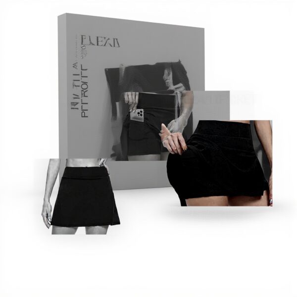 Gonna sportiva ThreeH vita alta tennis golf 4 tasche