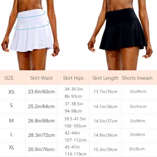 Gonna sportiva ThreeH vita alta tennis golf 4 tasche