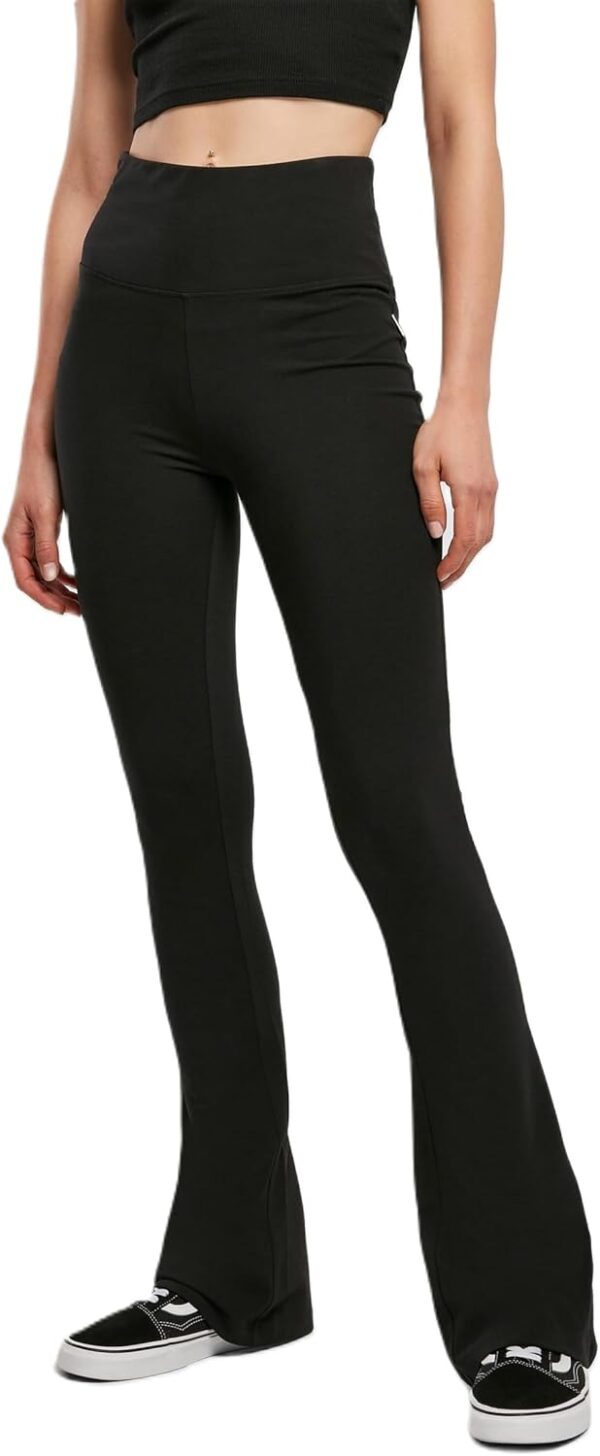 Leggings Donna Urban Classics Bootcut Jersey Organico Nero-0