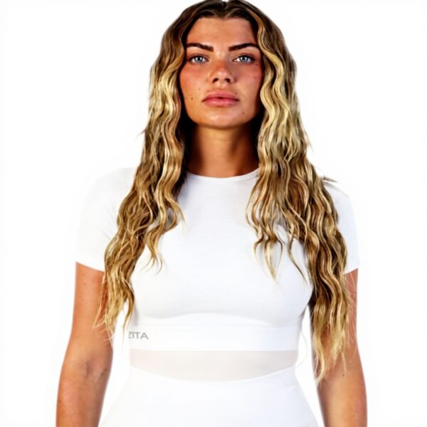 Pantaloncini donna ZITA vita alta senza cuciture Cloud Aloe