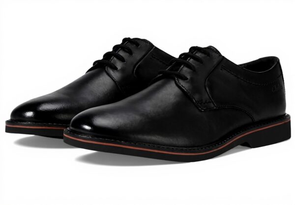 Clarks Atticus Lace Derbys Uomo Pelle Nera Scarpe Stringate