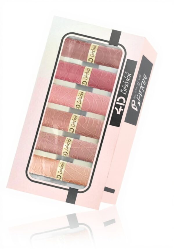 KARLOR Set 6 Rossetti Opachi Rosa Nude Impermeabile 24 Ore