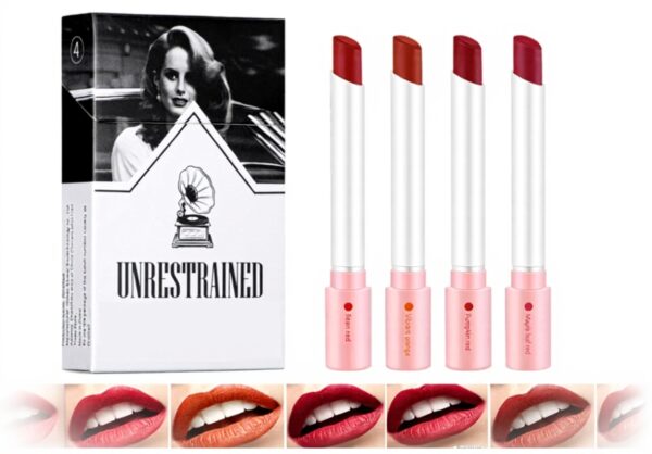 Set 4 rossetti opachi TaimeiMao velluto pigmentato