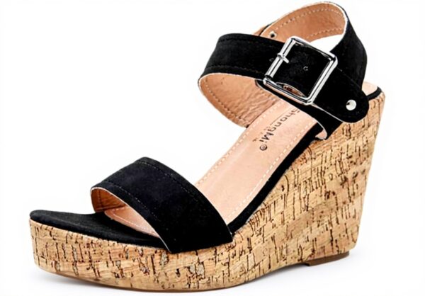 Xmiral Sandali plateau donna cinturino fibbia caviglia