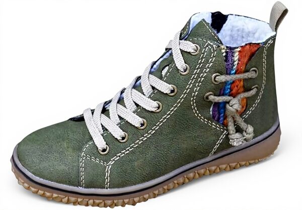 Xmiral Stivaletti Donna Zeppa Caldi Taglie Forti Verde