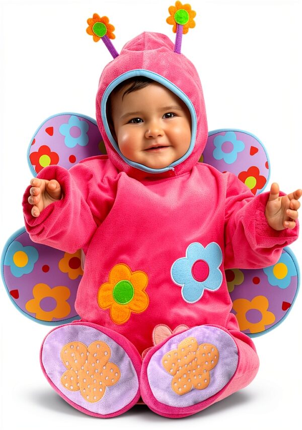 Costume farfalla neonato My Other Me morbido completo 12-24