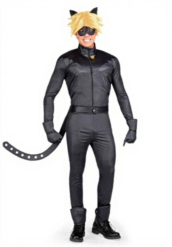 Costume Cat Noir uomo My Other Me giacca cerniera maschera
