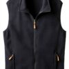 Gilet Primavera Autunno Uomo Stand Collare Polar Tinta Unita 3XL/4XL-0
