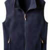 Gilet Primavera Autunno Uomo Stand Collare Polar Tinta Unita 3XL/4XL-0