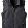 Gilet Primavera Autunno Uomo Stand Collare Polar Tinta Unita 3XL/4XL-0
