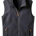 Gilet Primavera Autunno Uomo Stand Collare Polar Tinta Unita 3XL/4XL-0