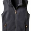 Gilet Primavera Autunno Uomo Stand Collare Polar Tinta Unita 3XL/4XL-3