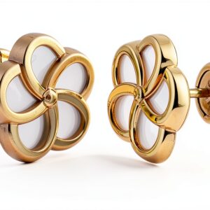 Orecchini in oro 18k Tulip 6 mm – MAJ – design fiore madreperla-0