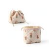 Borsa cosmetica imbottita con coulisse e fodera in tela, bella borsa da toilette da viaggio per donna, multicolore, X-Large-1