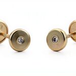 Pendenti oro 18k MAJ per bambini Orecchini 3,5mm cerchio con diamanti-0