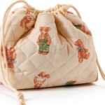 Borsa cosmetica imbottita con coulisse e fodera in tela, bella borsa da toilette da viaggio per donna, multicolore, X-Large-0