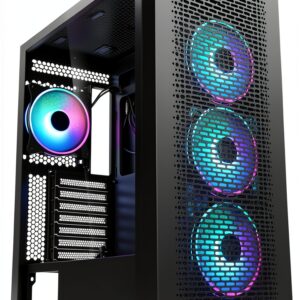 Itek Case Itek MAJES 40 - Gaming Mid Tower, 4x12cm ARGB fan, 2xUSB3, Tempered Glass Left Side Cover-0